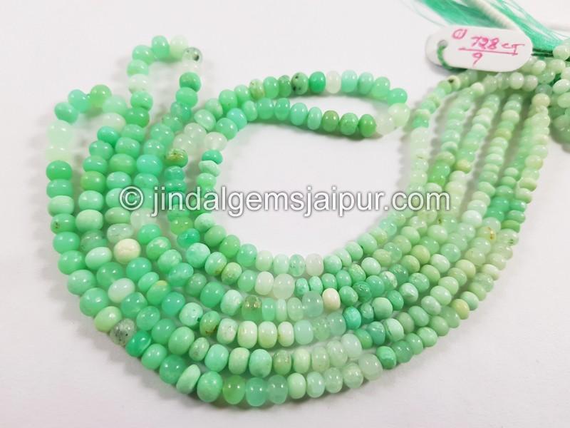 Green Opal Shaded Smooth Roundelle Beads